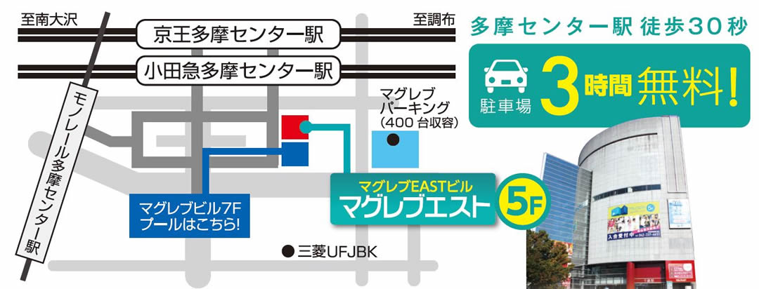 マグレブパーキング最大3時間無料